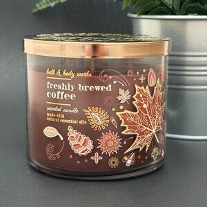 BBW Freshly Brewed Coffee Bath & Body Works 3 Wick Candle